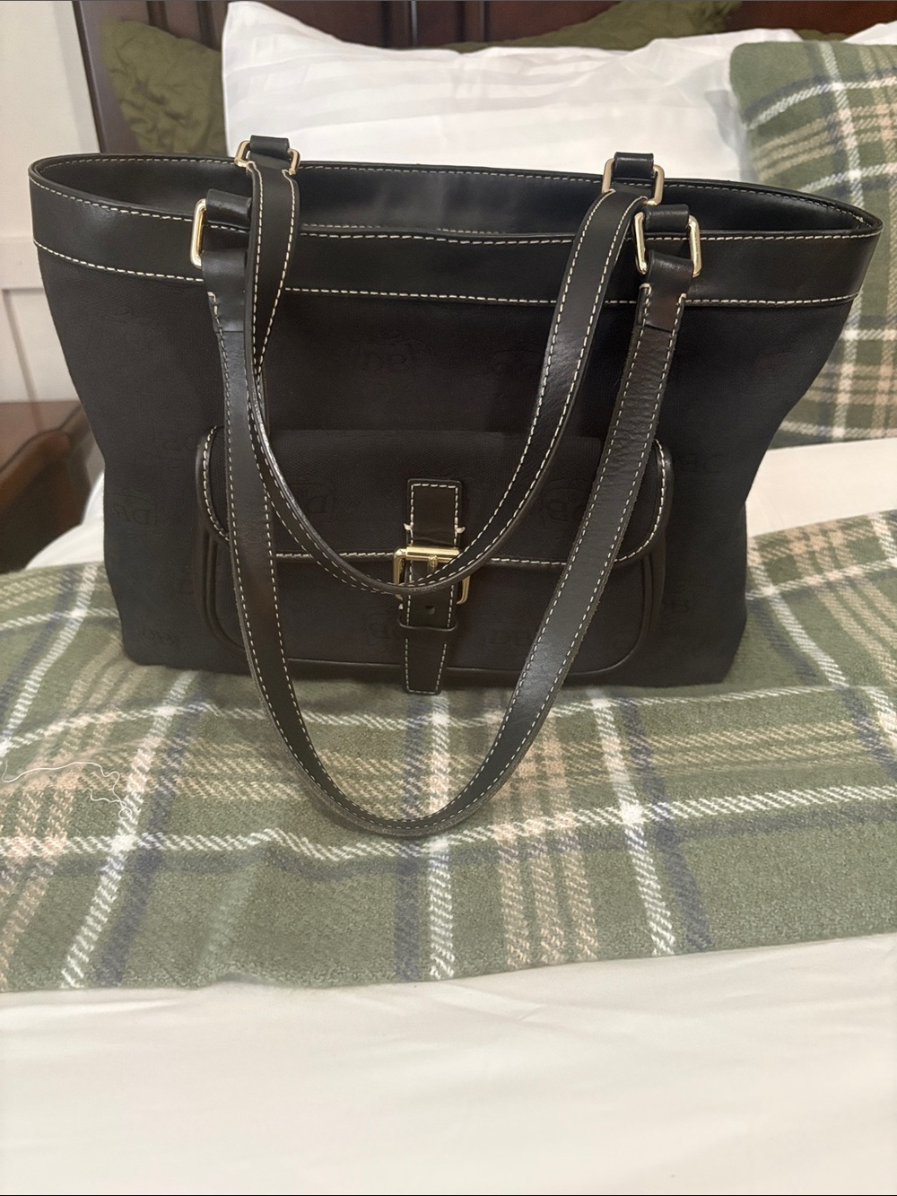Clásic black monogram tote